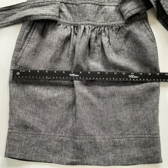 Banana Republic Chambray Tie Waist Skirt Sz 0 Mini Office Siren Casual Chic - Picture 7 of 12